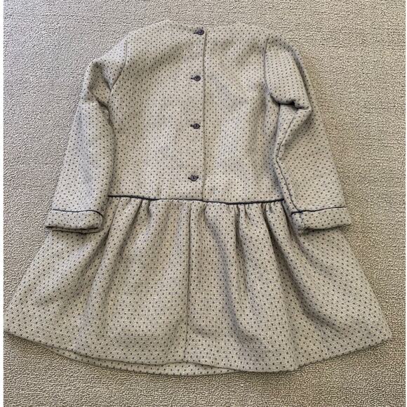 Martina‎ Charlotte Girls 4Y Gray And Navy Drop Waist Dress - Picture 2 of 13